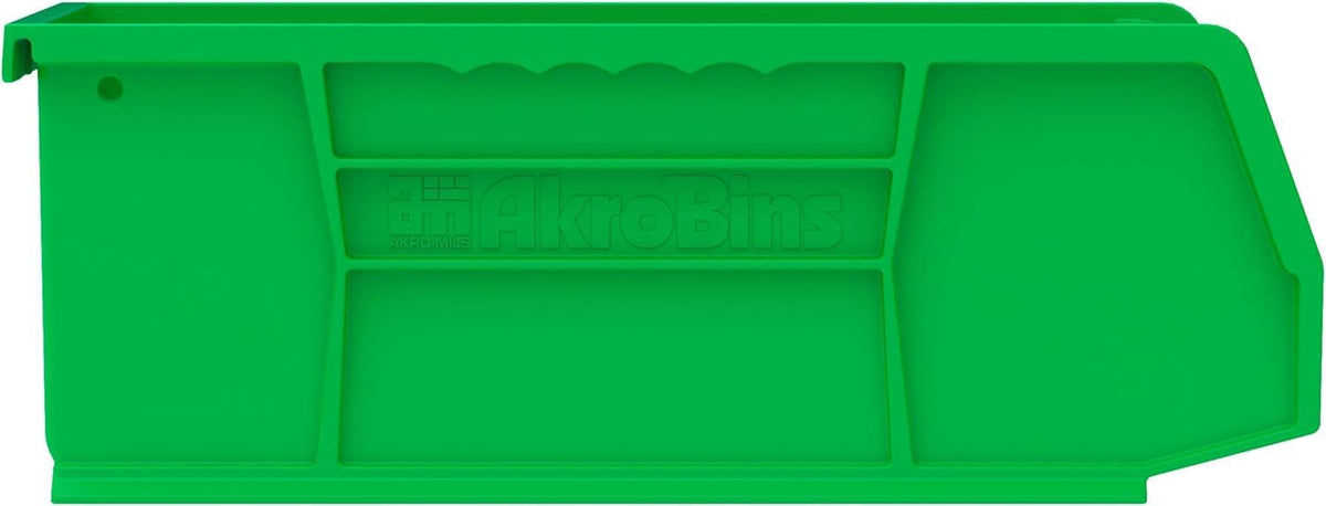 Akro-Mils Green / 11-Inch x 4-Inch x 4-Inch / Storage Bins Only Open Storage Bins