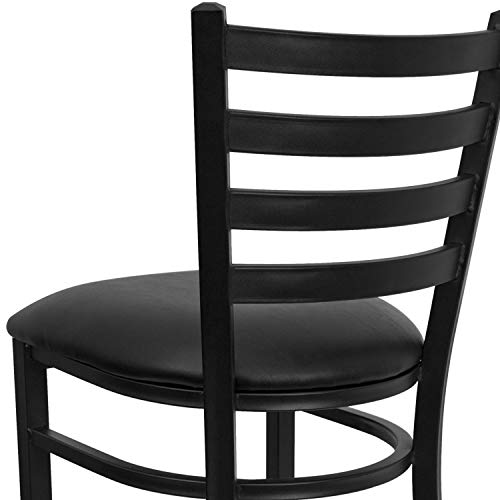 Flash Furniture Black Vinyl Seat/Black Metal Frame / Set of 1 / Contemporary Barstools
