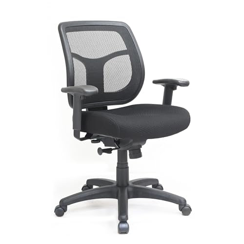 Eurotech Black / Upgraded Seat with Authentic TEMPUR-Material / 26 inches (W) x 19.3 inches (D) x 35 inches ( Home Office Desk Chairs