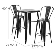 Flash Furniture Black / 40 x 27.75 x 27.75 / Contemporary Bar Sets