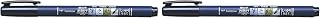 Tombow Fudenosuke Brush Pen, Hard Tip, Black (Pack of 2)