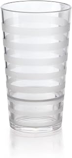 G.E.T. SW-1512-CL-EC Clear 12 oz. Plastic Tumblers, SAN (Pack of 4)