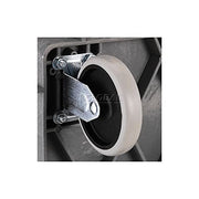 Deluxe Small 2 Shelf Plastic Utility & Service Cart 5" Rubber Casters by Global Industrial – Plastic, Gray, Model 242080