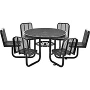 Global Industrial Black / 98"L x 98"W x 32"H / Industrial Picnic Tables