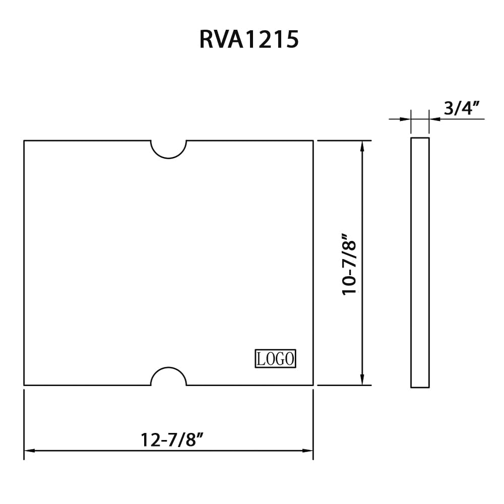 13 x 11 in Wood Cutting Board for RVH8215/RVQ5215 by Ruvati – 13"L x 11"W, Wood, Mahogany, Model RVA1215