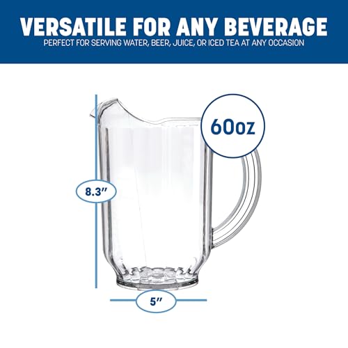 Carlisle FoodService Products Clear / 60 Ounces / Polycarbonate Jugs