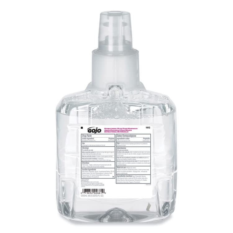 Antibacterial Foam Handwash by GOJO – 40.57 Fl Oz (Pack of 2), Purple, Pack of 2, Model 191202CT