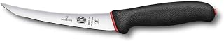 Victorinox Dual Grip 6" Boning Knife, Curved, Flexible Narrow Blade, Black Handle