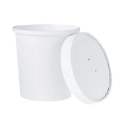 Dart Flexstyle Paper Food Containers With Lids, 3-15/16" x 3-15/16", White, Pack Of 250 Containers