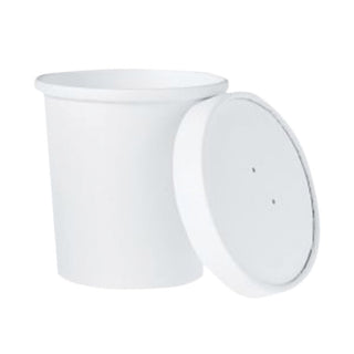 Dart Flexstyle Paper Food Containers With Lids, 3-15/16" x 3-15/16", White, Pack Of 250 Containers