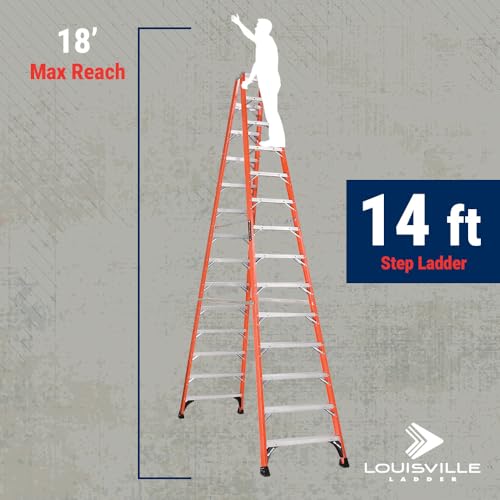 Louisville Ladder 14 feet / Red / Twin Front Step Ladders