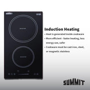 Summit Appliance Black / 12 Inch / 1 Cooktops