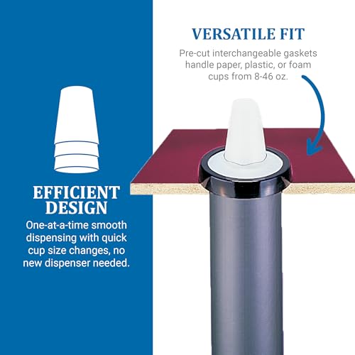 San Jamar 6-24 oz / Black / Modern Food Dispensers