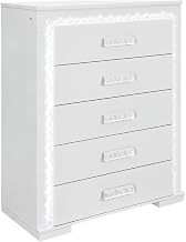 Global Furniture USA Naomi Silver Engineered Wood Bedroom Chest with LED