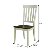 Brown Toluca Slatback Side Chair 2-Piece Set by Starlight Canyon Home – Solid Rubberwood, Brown, Pack of 2