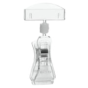 Clip Sign Holders 4" H Plastic Clear Bag of by HUBERT – Model P24000-01R