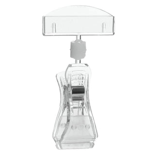 Clip Sign Holders 4" H Plastic Clear Bag of by HUBERT – Model P24000-01R
