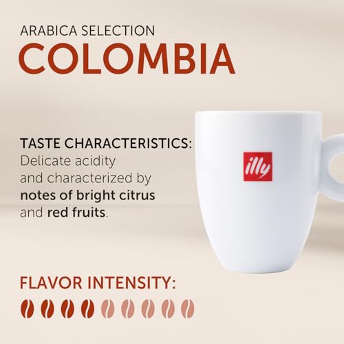 illy Colombia Single Origin Medium Roast / 8.8 Ounce (Pack of 6) / Colombia Roasted Coffee Beans