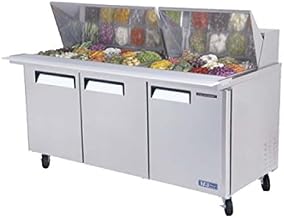 Turbo Air MST-72-30 72" 3 Door Refrigerated Sandwich Prep Table | (30) 1/6 Pan Capacity