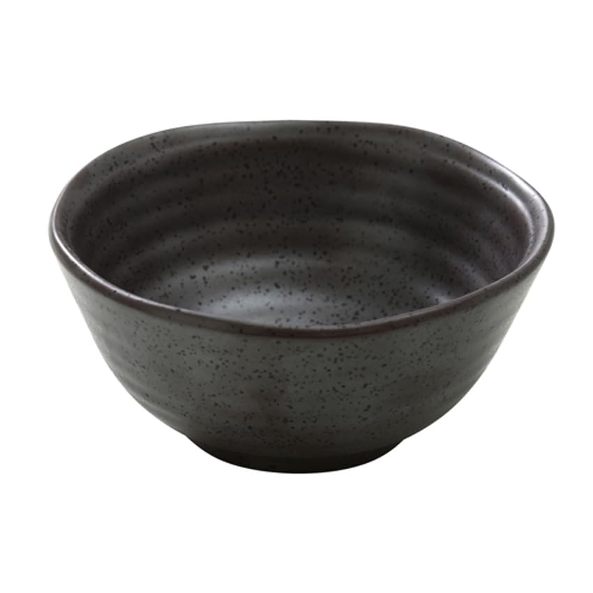 Diamond Black 4.75" Miso Soup Bowl 8 OZ by Yanco – 8 ounces, Porcelain, Black, Pack of 36, Model DB-3105