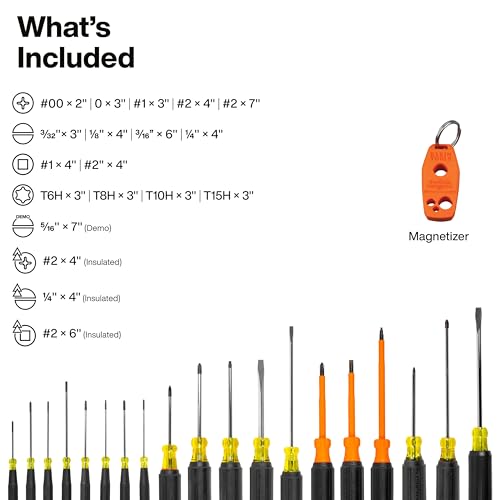 KLEIN TOOLS 20-Piece / Muliti / 1 Screwdriver Sets