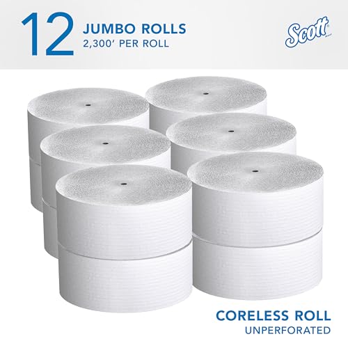 Scott Professional 2300 Feet (Pack of 12) / Scott Essential Only / White Paper & Plastic