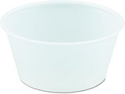 SOLO Cup Company Polystyrene Portion Cups, 3.25oz, Translucent, 250/Bag, 10 Bags/Carton