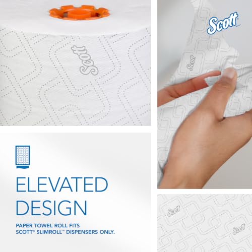 Scott Professional Orange Core / 580 Feet (Pack of 6) / White Paper Towels