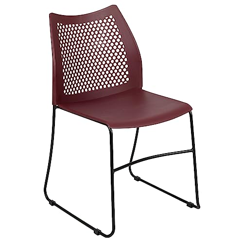 Flash Furniture Burgundy / Set of 1 / Contemporary Stacking Chairs