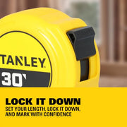 STANLEY 9.1 m / Black, Yellow / Industrial Tape Measures