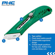 Pacific Handy Cutter S4R Safety Cutter / Green / 1 Utility Knives