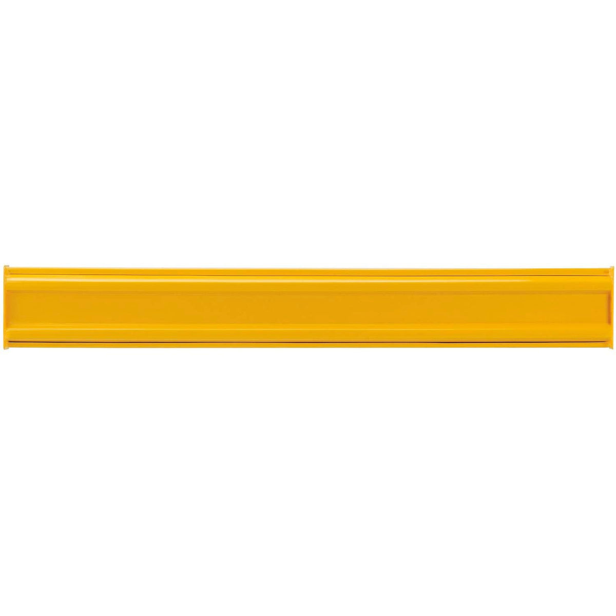 Protective Rail Barrier 8 Ft. Rail by Global Industrial – 92"L x 3"W x 12"H, Alloy Steel, Yellow, Model 436728 (R-8)