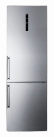 24" Wide Bottom Freezer Refrigerator 10 Cu.ft. of Storage Capacity by Summit Appliance – 32.00x30.00x55.00, 10.6 cubic_feet, In Description, Silver, Model FFBF249SS2