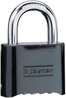 Master Lock 178BLK, Combination Padlock Only (no Key is Included) (Pack of 6 pcs)