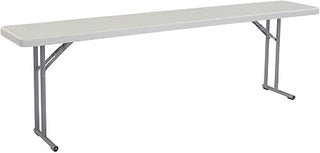 Plastic Folding Seminar Table, 18" W x 96" L, White