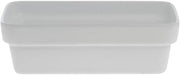 Bugambilia White Cast Aluminum Bowl -9"L x 5 1/8"W x 3 1/8"D