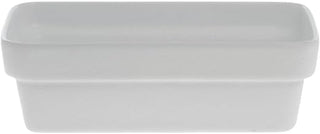 Bugambilia White Cast Aluminum Bowl -9"L x 5 1/8"W x 3 1/8"D