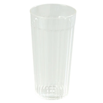 20 oz Clear Fluted Plastic Tumbler by Carlisle / CFS Brands – 20 Ounces, Plastic, Model 012007