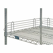 Wire Shelf Ledge by Nexel – 72"W x 4"H, Silver, Silver Epoxy, Model AL472EP