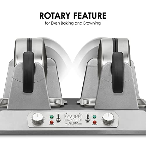 Waring Belgian Double Waffle Maker | 120V, 2400W / gray / 1 Waffle Irons