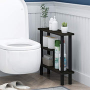 Furinno Espresso/Black / Side Rack / Contemporary Bathroom Shelves