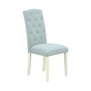 Linen-Upholstered Parsons Dining Chair High-Back by Furnifact – Wood, Linen White, Pack of 2