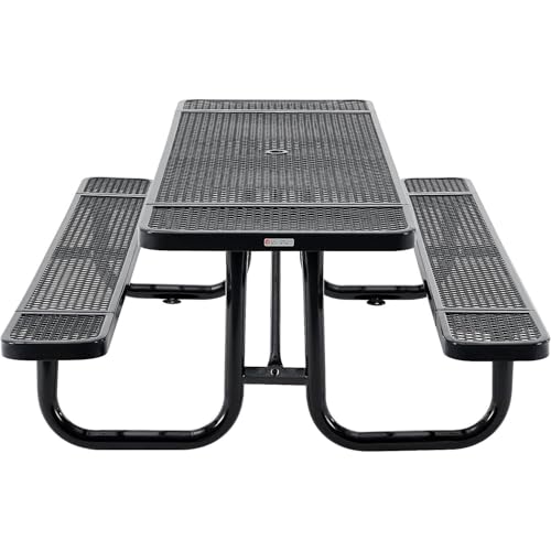 Global Industrial Black / Industrial / 96 inches x 30 inches x 17 inches Picnic Tables