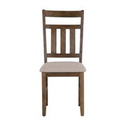 Turino Rustic Umber Side Chair in Brown by Furnifact – Rubberwood,Plywood, Brown, Pack of 2