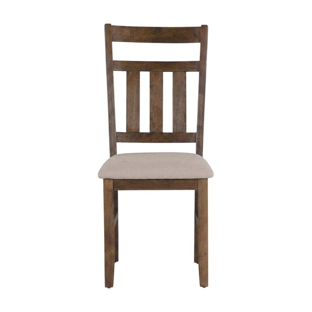Turino Rustic Umber Side Chair in Brown by Furnifact – Rubberwood,Plywood, Brown, Pack of 2