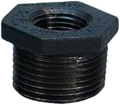 Anvil International 0818906687 Imported Malleable Iron Hex Bushing, 1" x 1/2", Black