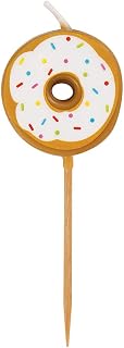 Unique Party Donut Pick Birthday Candles - Pack of 6 | Vibrant and Fun Cake-Topper and Decor, Perfect for Celebrations, Kids & Adults