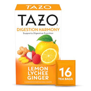TAZO Lemon Lychee Ginger / 16 count (Pack of 1) / 16 Herbal