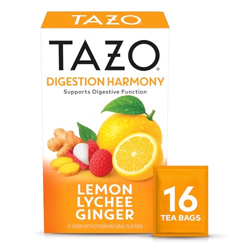 TAZO Lemon Lychee Ginger / 16 count (Pack of 1) / 16 Herbal