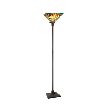 CH3T118GM12-TF1 Torchiere Floor Lamp by Chloe Lighting – exact color of each glass piece may vary due to each piece being hand crafted